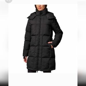 Mondetta Ladies Square Quilted Down Parka ~ BLACK